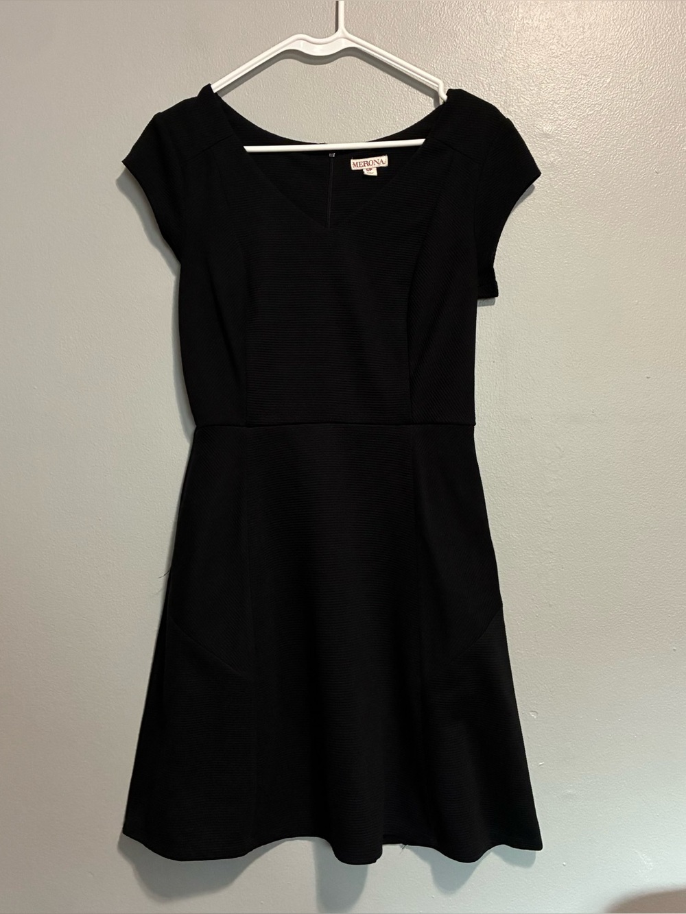 Merona Black Fit & Flare Dress Size Small/Petite | Classic Career Cocktail Dress
